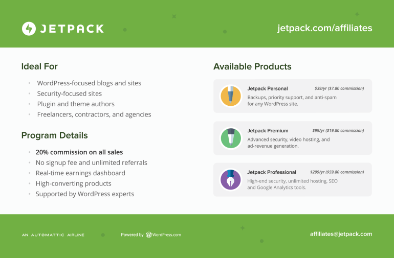 Inside view of our affiliate program information brochure