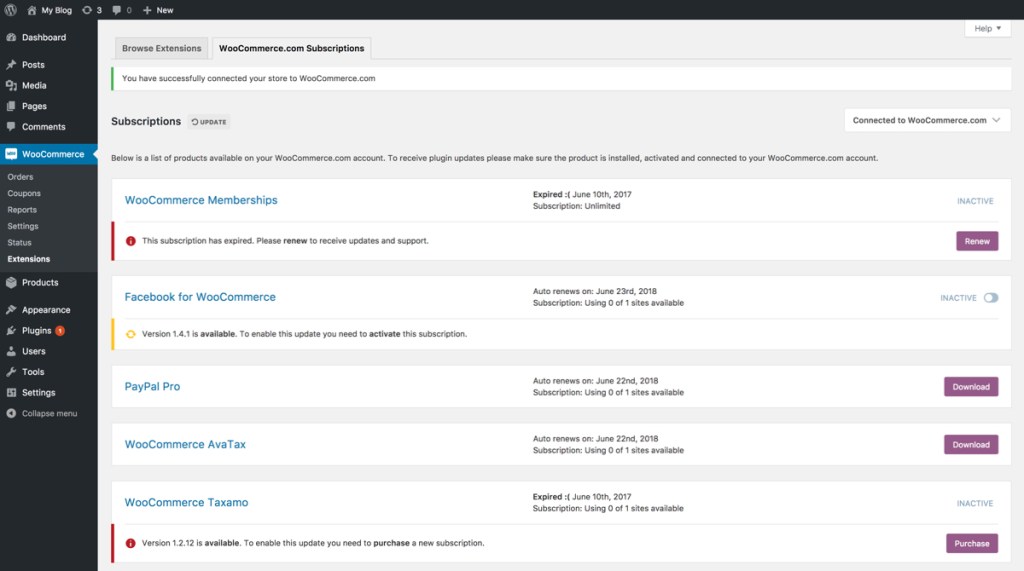 Streamlining the extension management&nbsp;flow